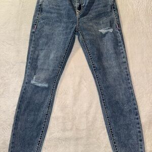True Religion Blue Distressed Skinny Jeans